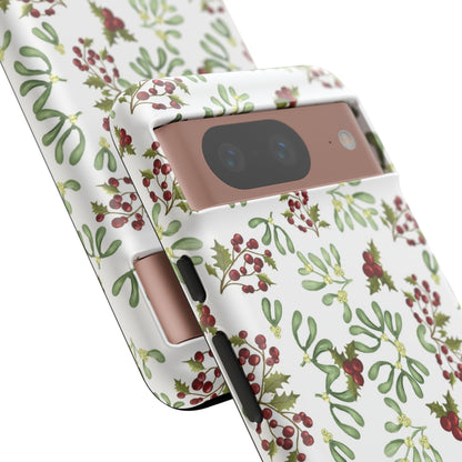 Red Green Watercolor Chriatmas Phone Case