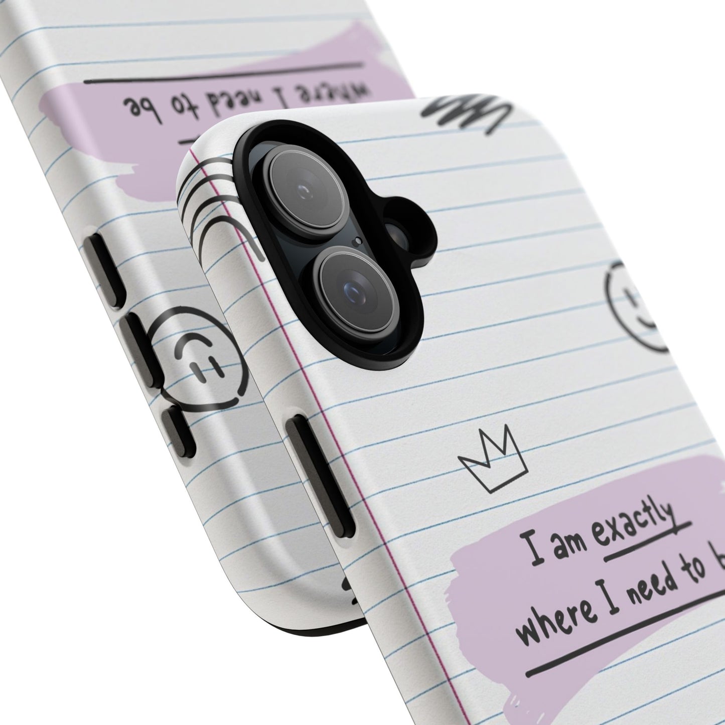 Self Affirmation Doodle Paper Phone Case