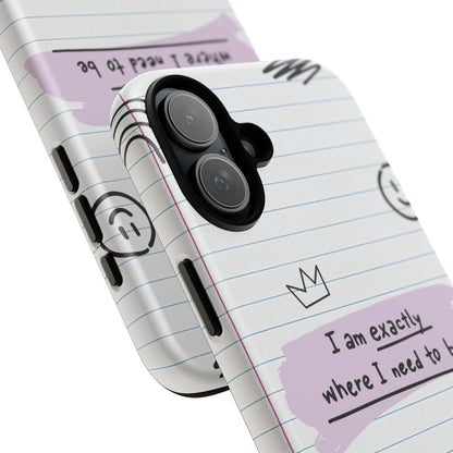 Self Affirmation Doodle Paper Phone Case