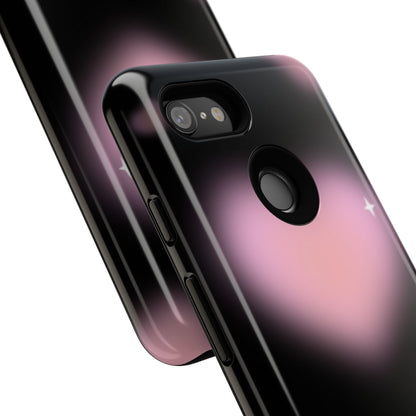 Black and Pink Blurry Heart Phone Case