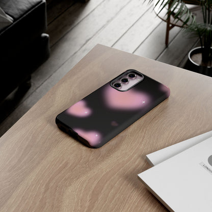 Black and Pink Blurry Heart Phone Case