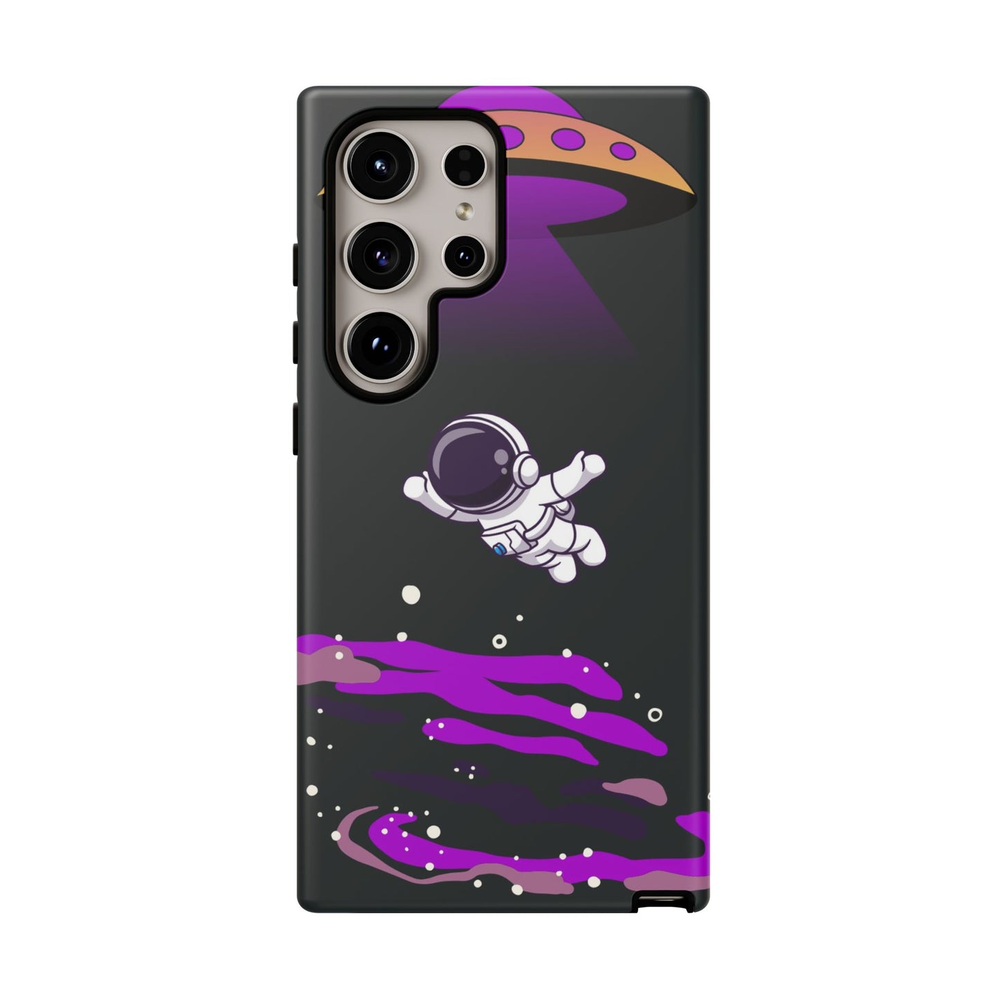 Black and Purple Minimalist Modern Space Phone Case