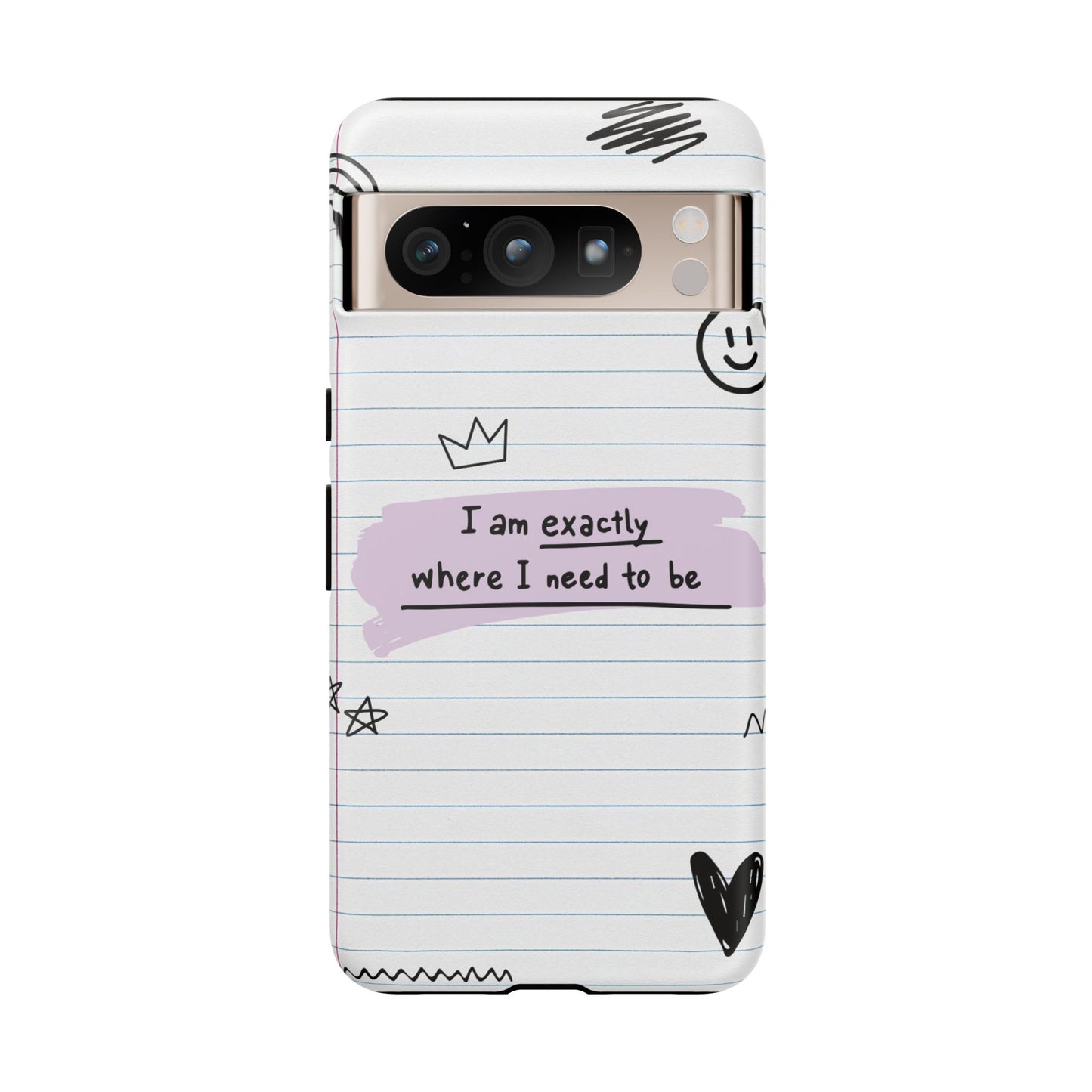 Self Affirmation Doodle Paper Phone Case