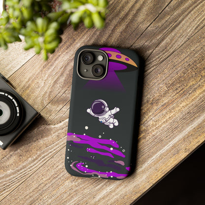 Black and Purple Minimalist Modern Space Phone Case