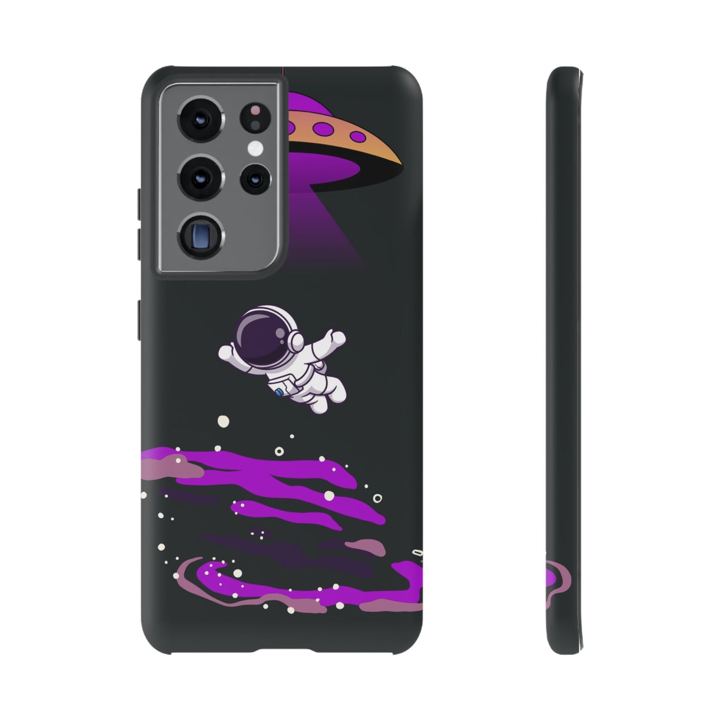 Black and Purple Minimalist Modern Space Phone Case