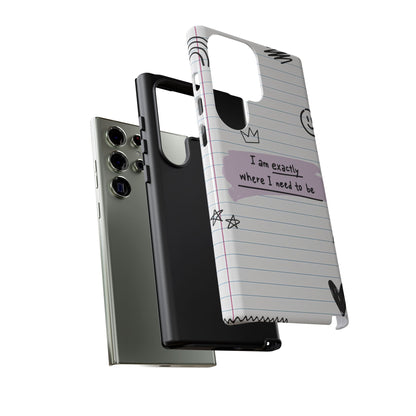 Self Affirmation Doodle Paper Phone Case