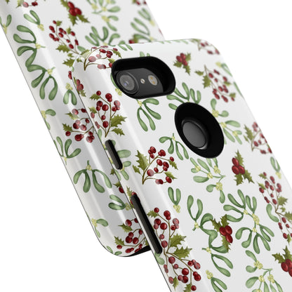 Red Green Watercolor Chriatmas Phone Case