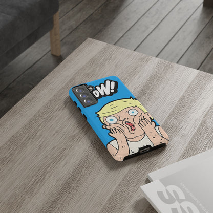 Blue Illustrated Shocked Man Phone Case