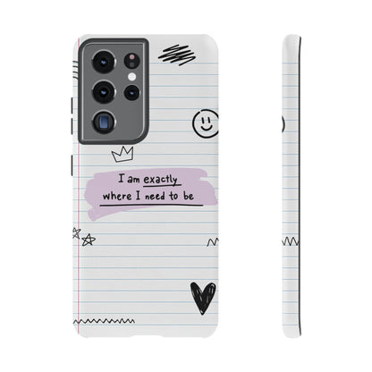 Self Affirmation Doodle Paper Phone Case