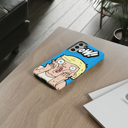 Blue Illustrated Shocked Man Phone Case