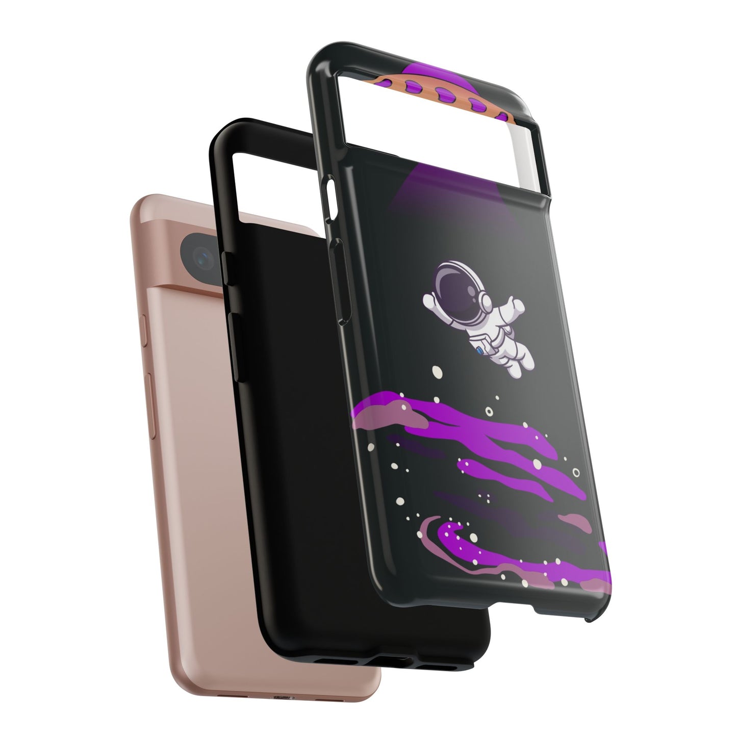 Black and Purple Minimalist Modern Space Phone Case