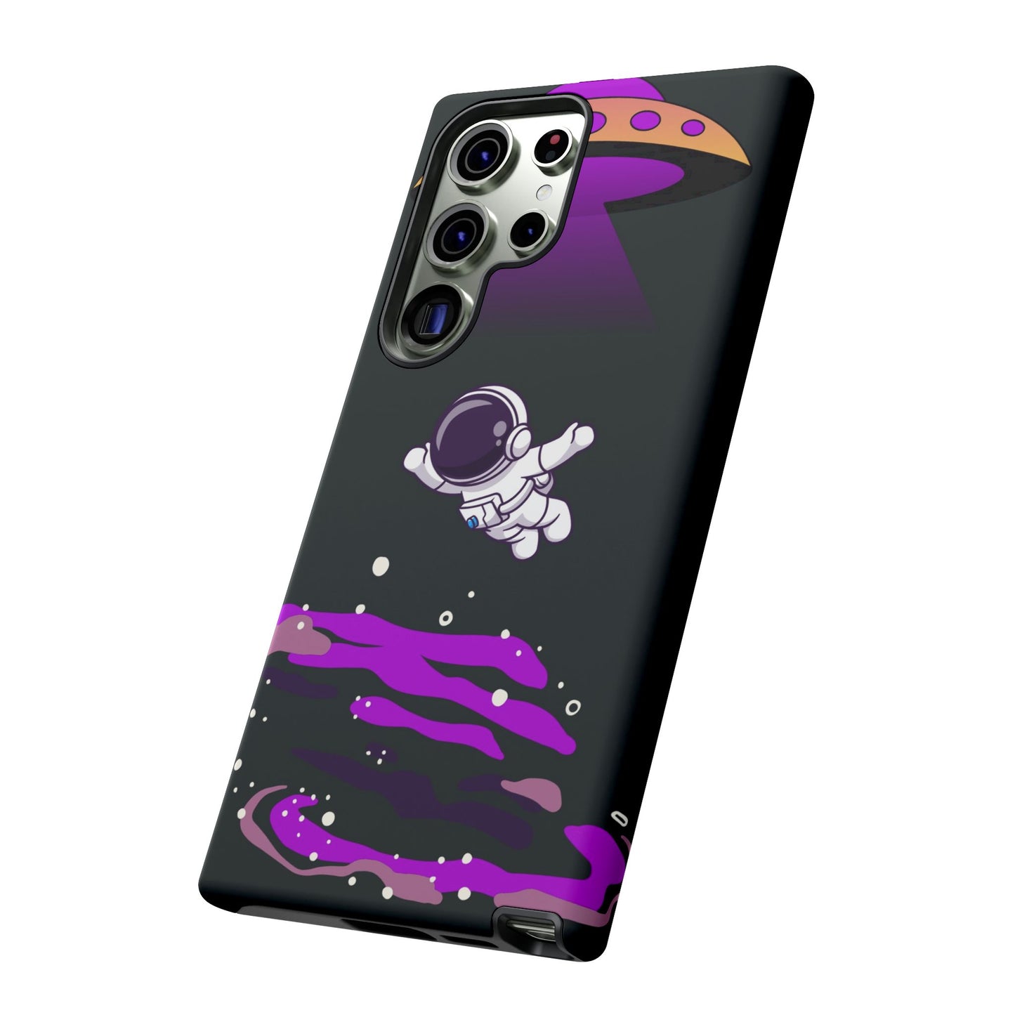 Black and Purple Minimalist Modern Space Phone Case