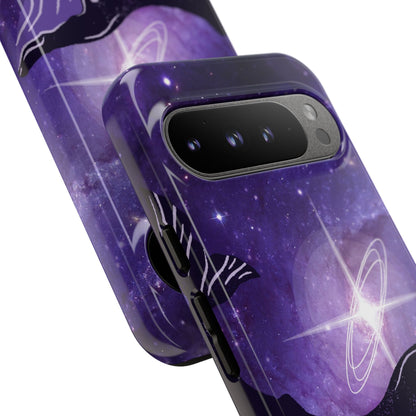 Purple Whale in Outer Space Phone Case