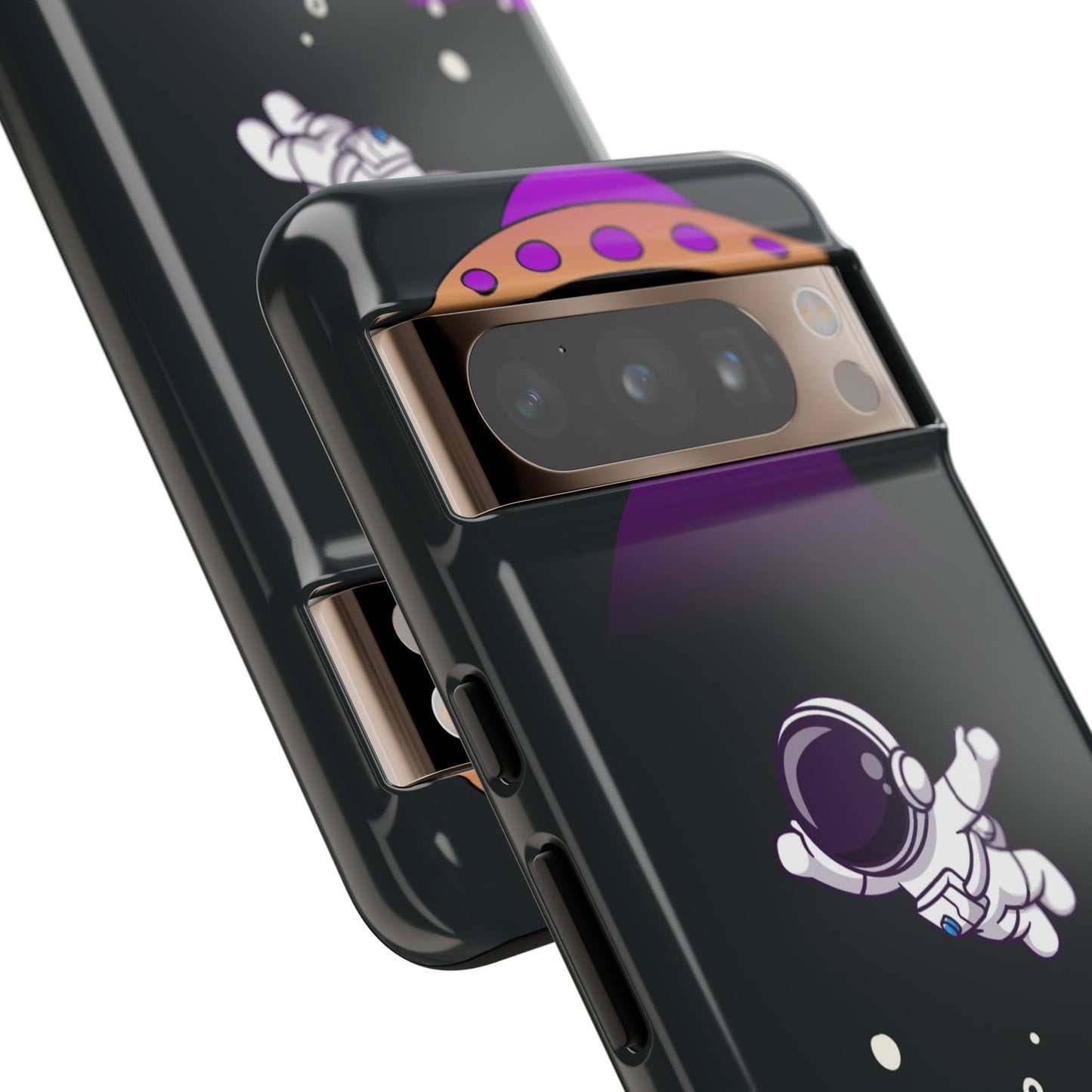 Black and Purple Minimalist Modern Space Phone Case