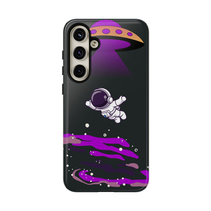 Black and Purple Minimalist Modern Space Phone Case