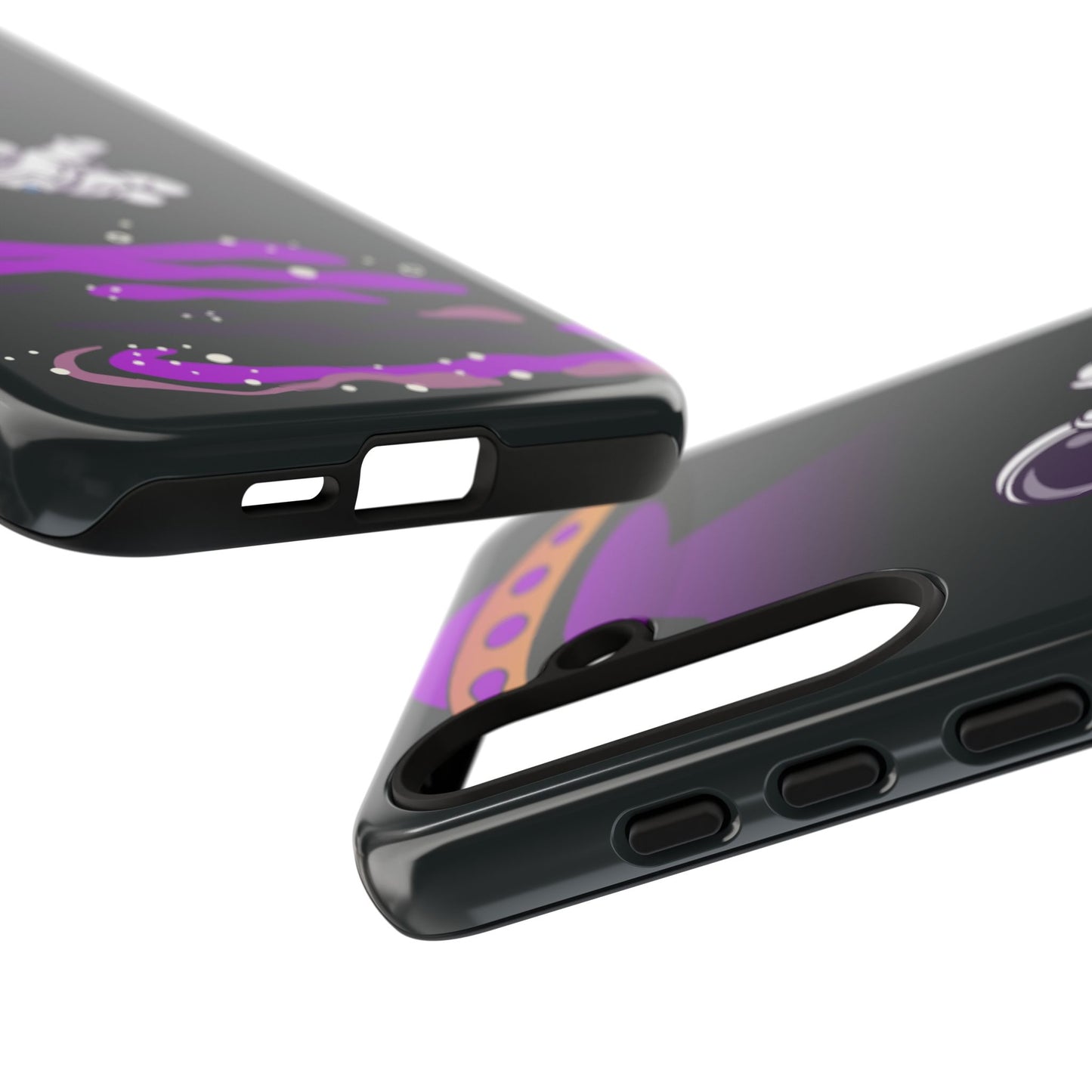 Black and Purple Minimalist Modern Space Phone Case
