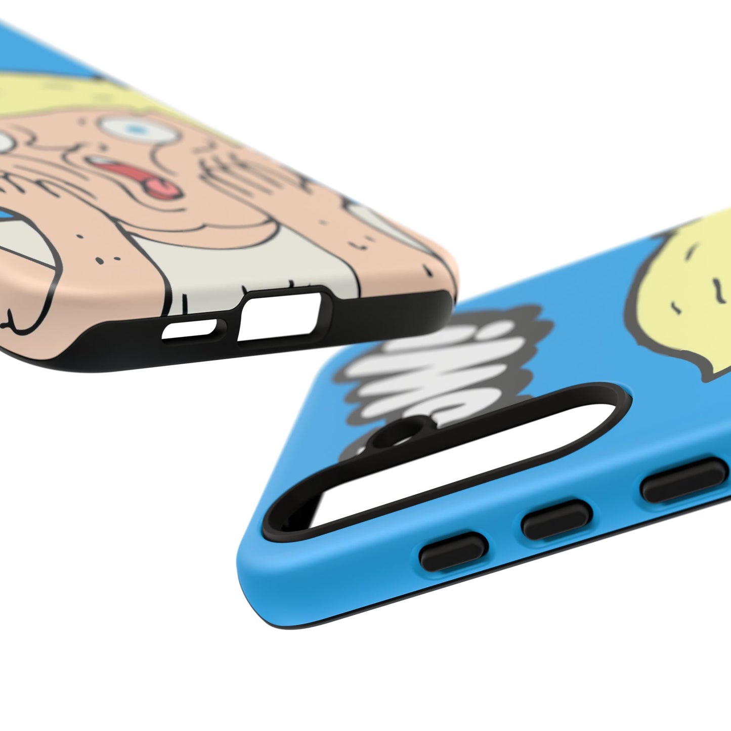 Blue Illustrated Shocked Man Phone Case