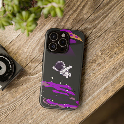 Black and Purple Minimalist Modern Space Phone Case