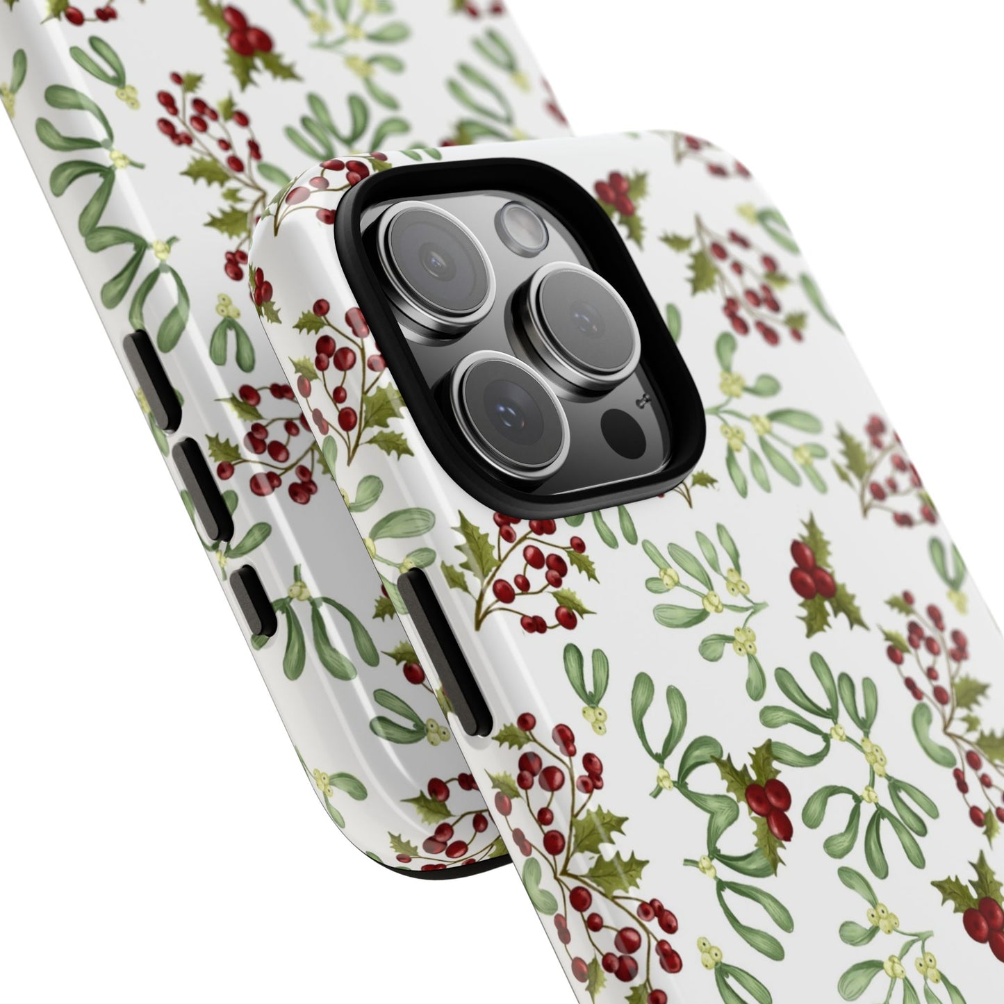 Red Green Watercolor Chriatmas Phone Case
