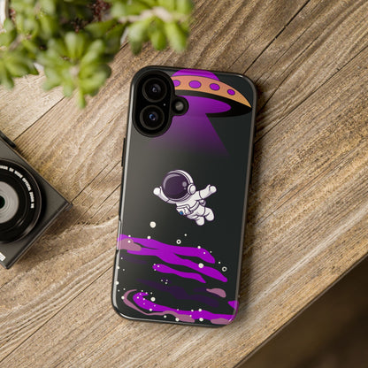 Black and Purple Minimalist Modern Space Phone Case