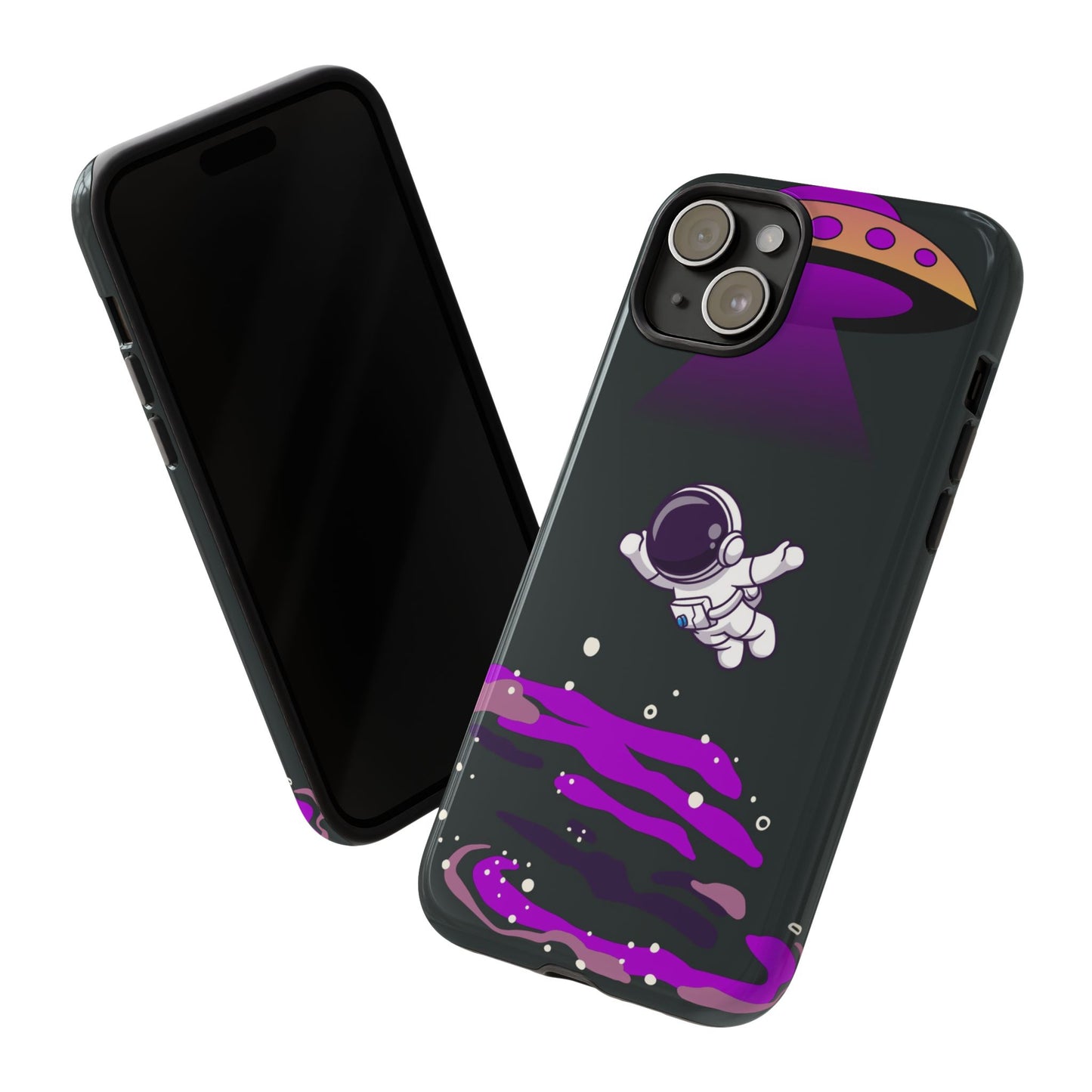 Black and Purple Minimalist Modern Space Phone Case