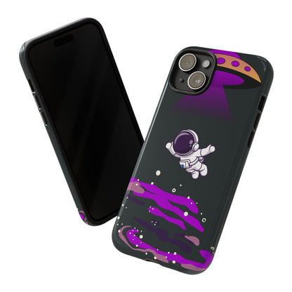 Black and Purple Minimalist Modern Space Phone Case