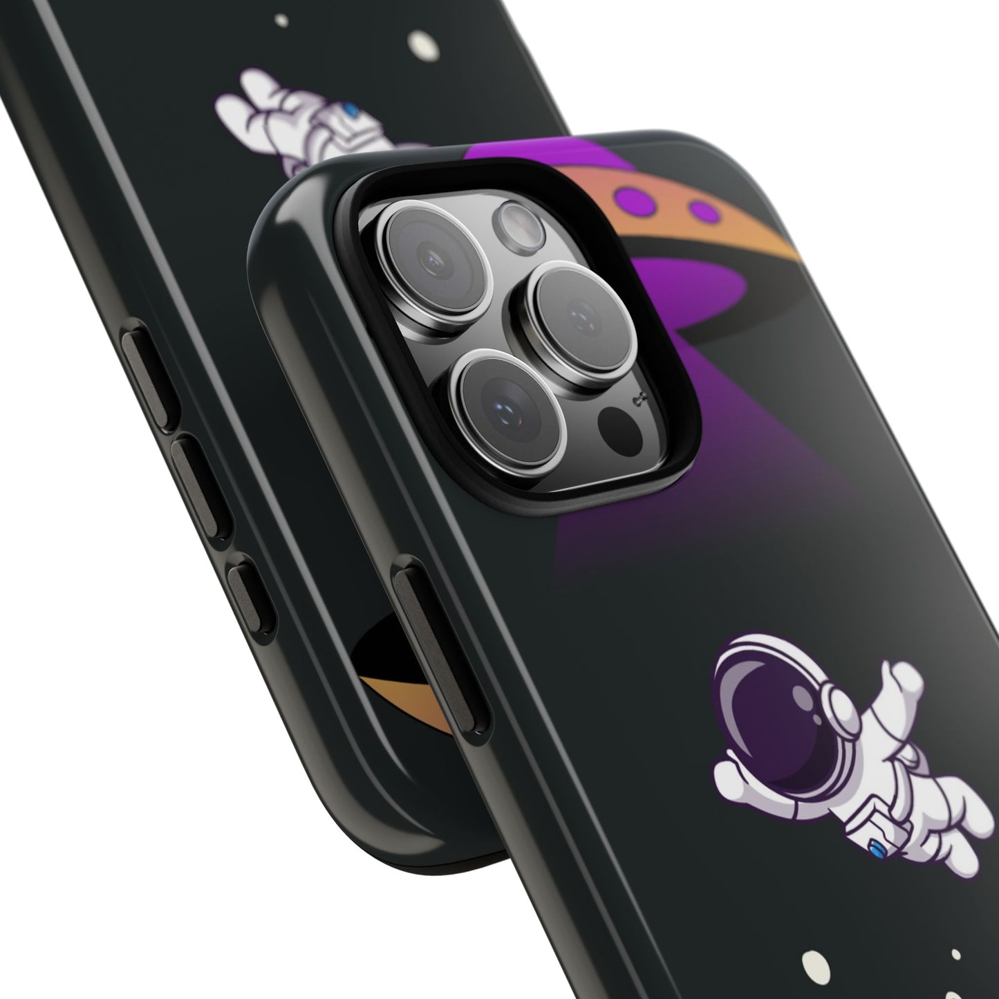 Black and Purple Minimalist Modern Space Phone Case
