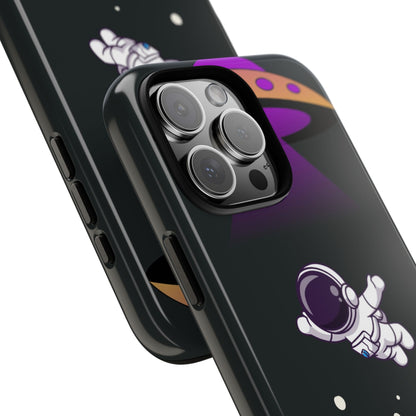Black and Purple Minimalist Modern Space Phone Case