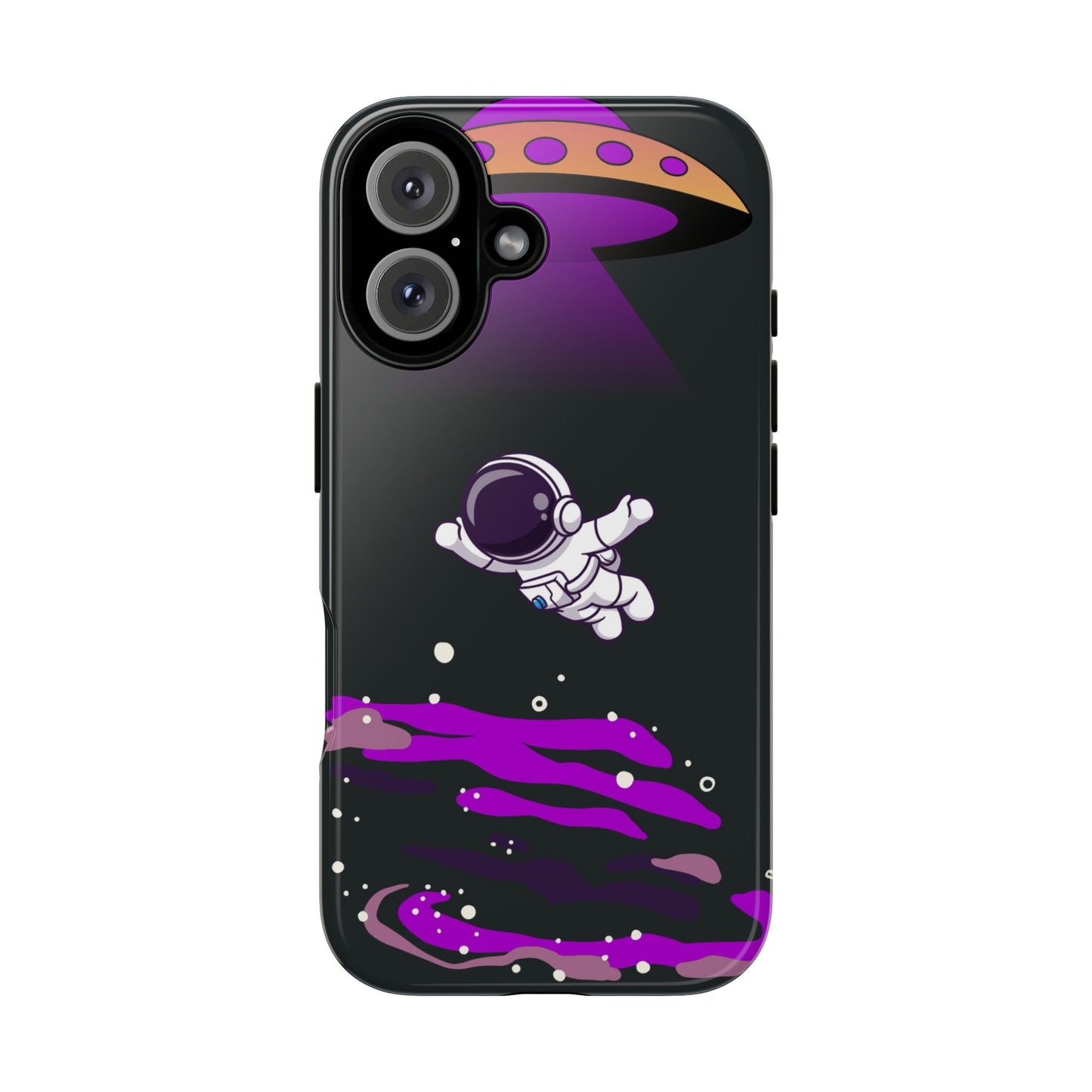 Black and Purple Minimalist Modern Space Phone Case