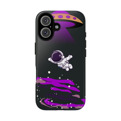 Black and Purple Minimalist Modern Space Phone Case