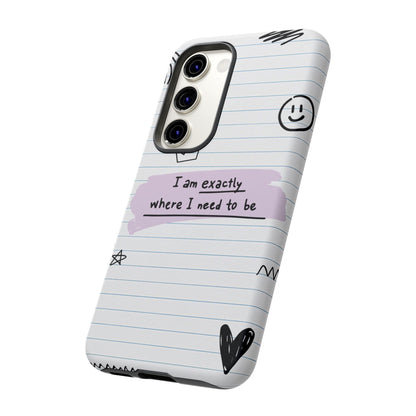 Self Affirmation Doodle Paper Phone Case