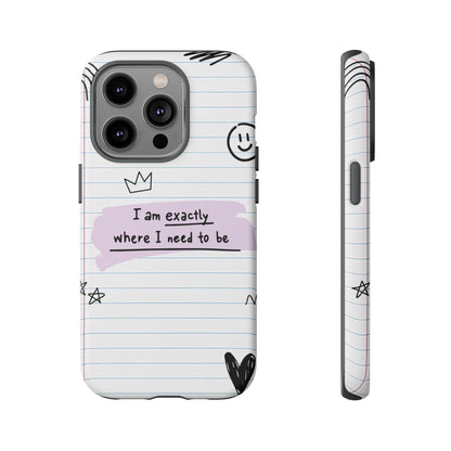 Self Affirmation Doodle Paper Phone Case