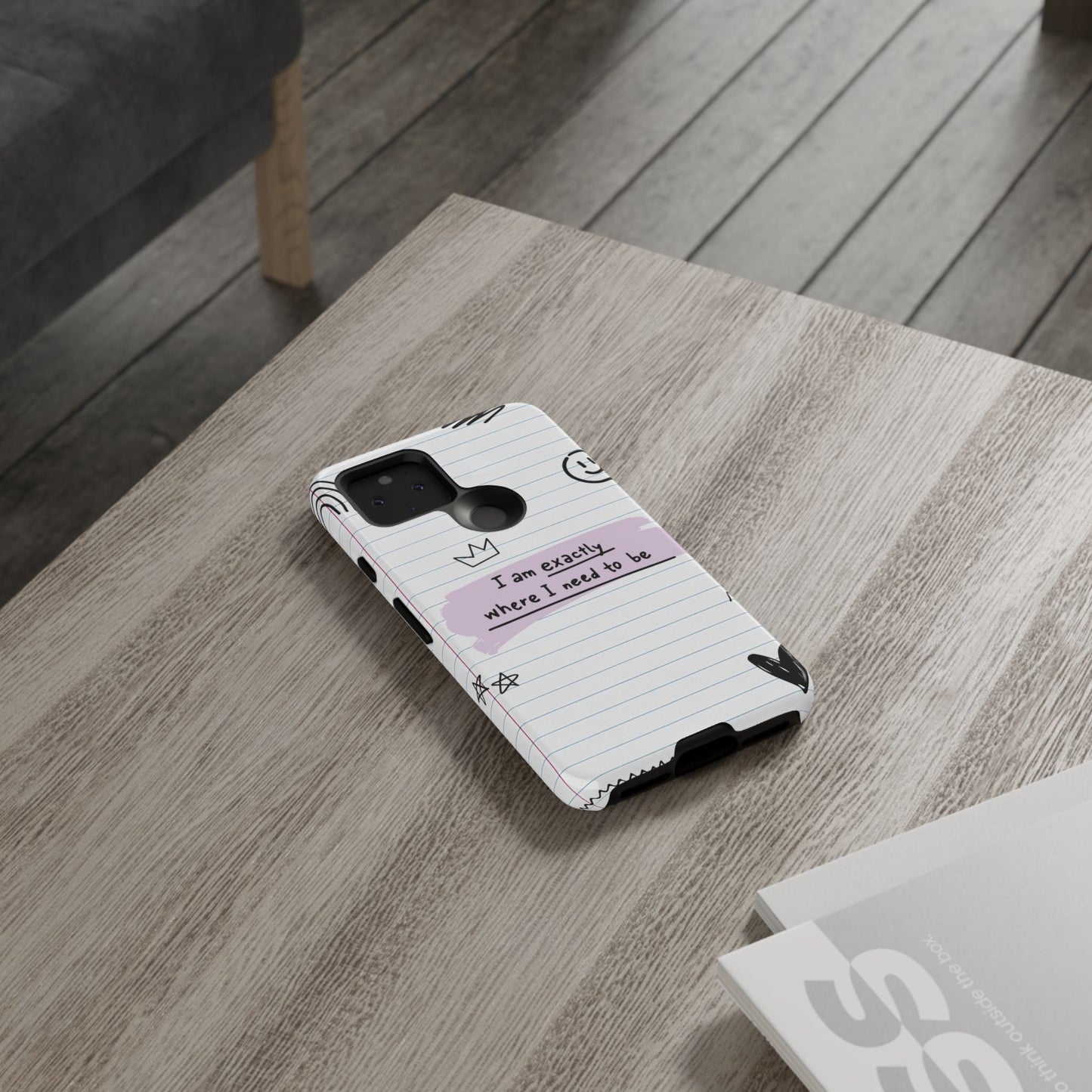 Self Affirmation Doodle Paper Phone Case