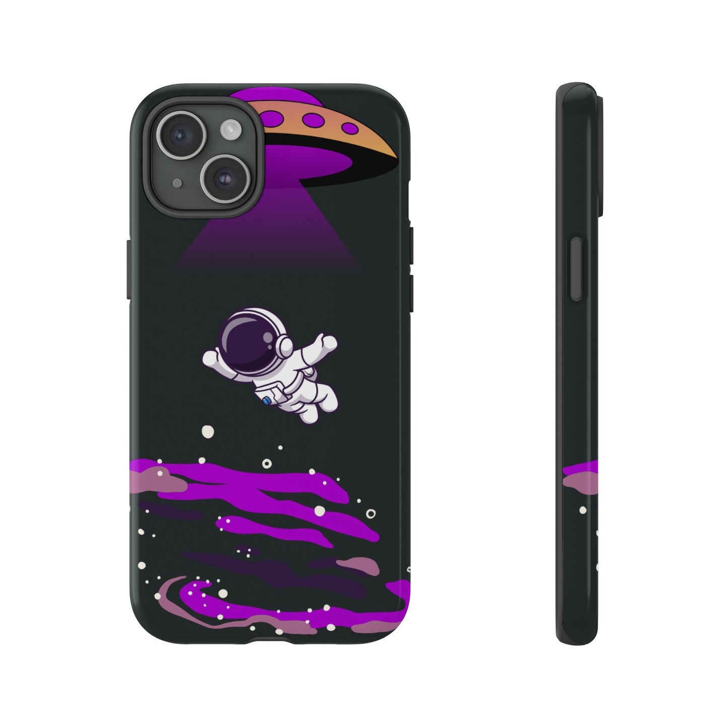 Black and Purple Minimalist Modern Space Phone Case
