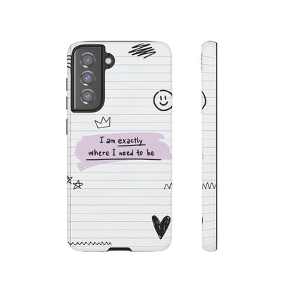 Self Affirmation Doodle Paper Phone Case