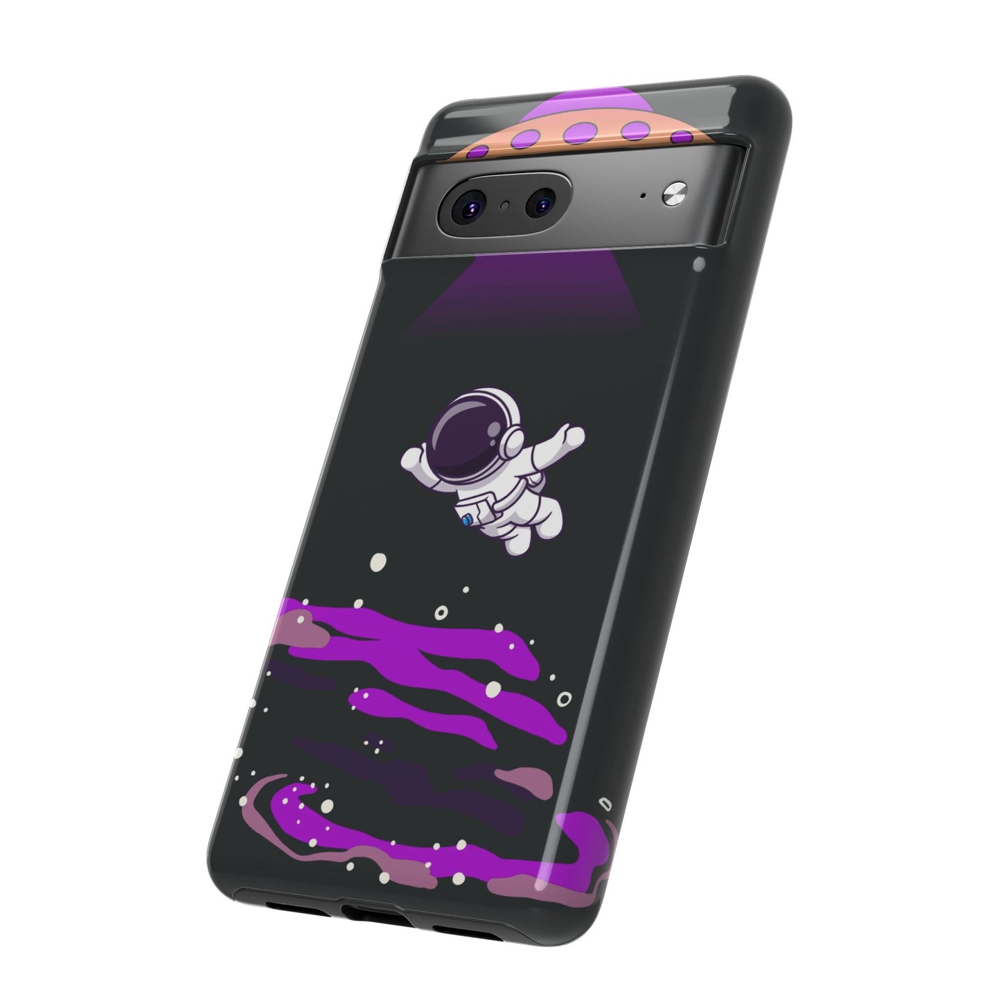 Black and Purple Minimalist Modern Space Phone Case