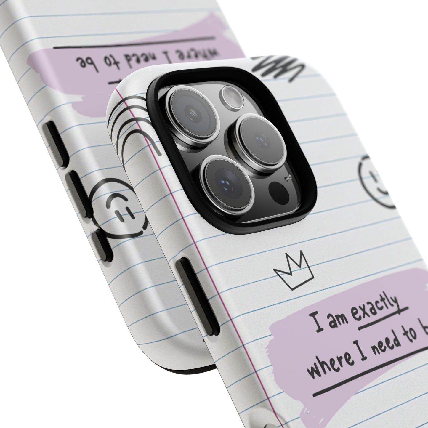 Self Affirmation Doodle Paper Phone Case