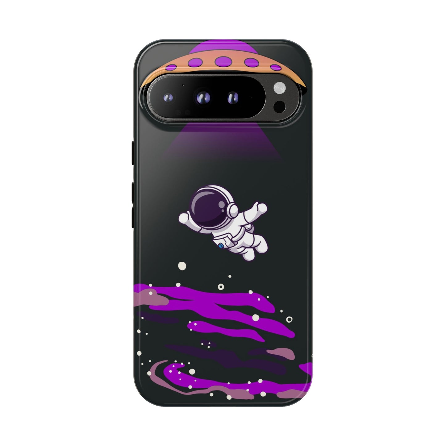 Black and Purple Minimalist Modern Space Phone Case