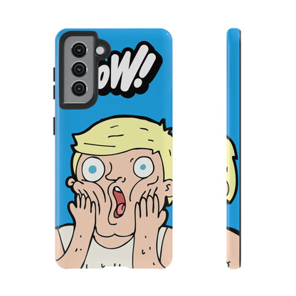 Blue Illustrated Shocked Man Phone Case
