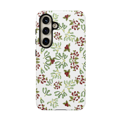 Red Green Watercolor Chriatmas Phone Case