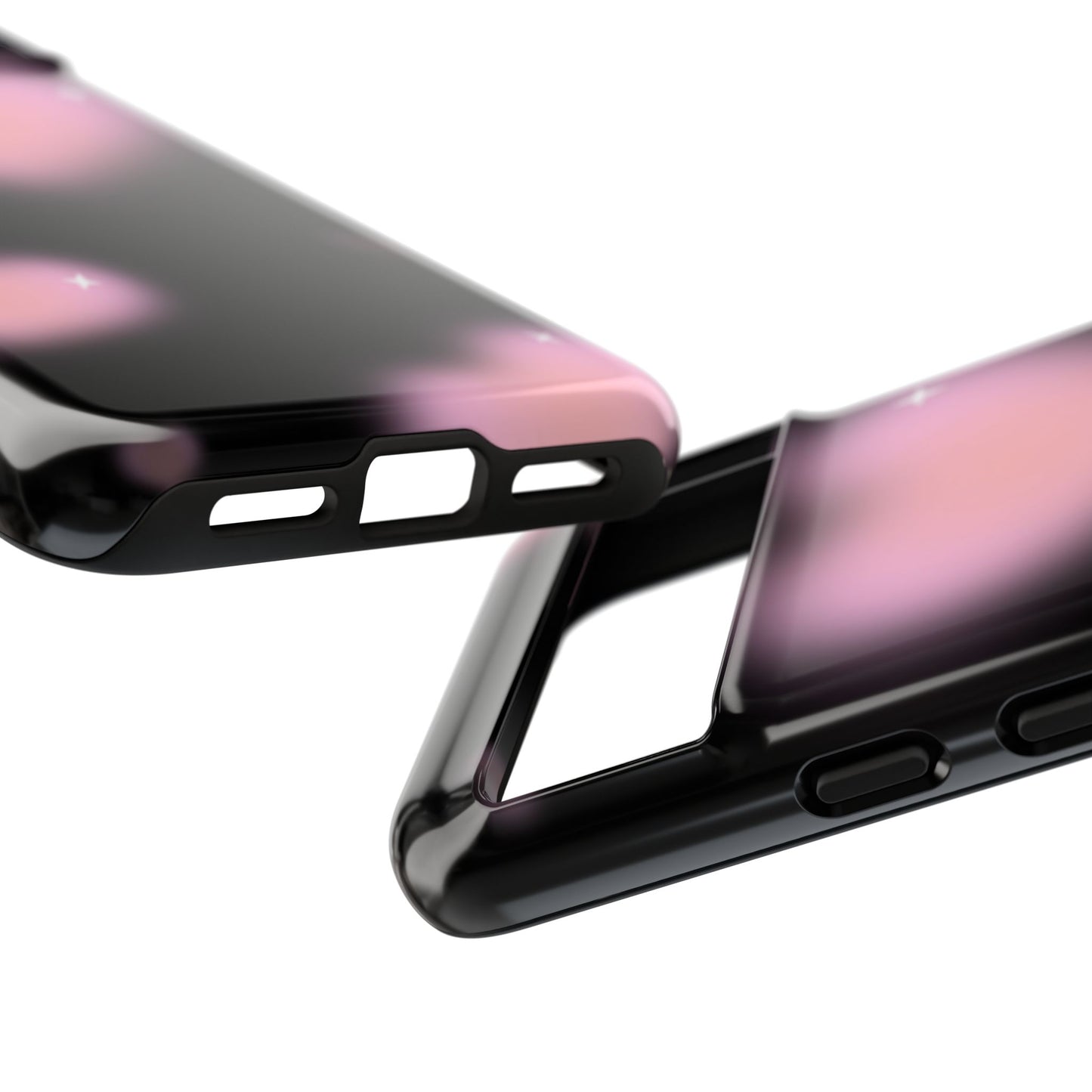 Black and Pink Blurry Heart Phone Case