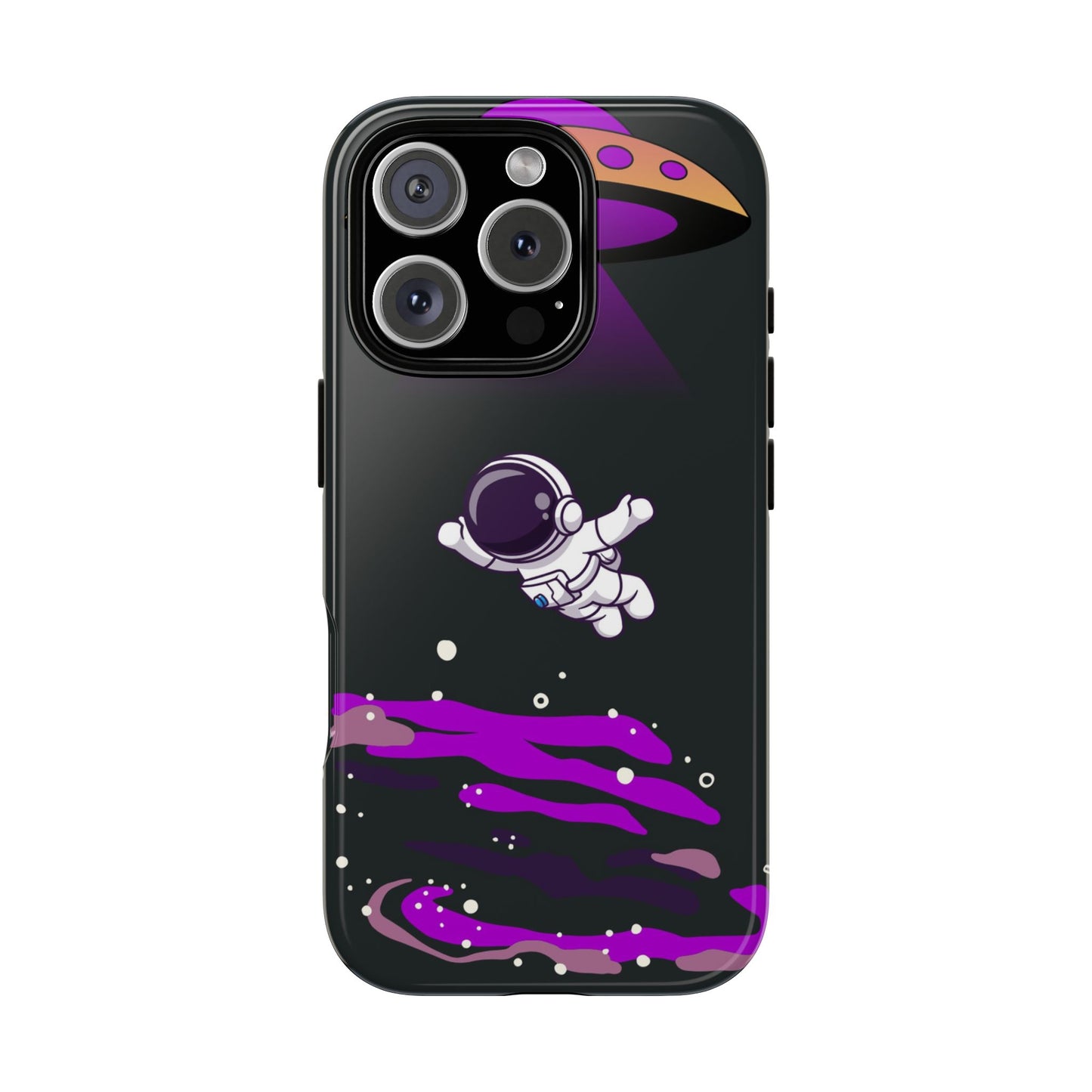 Black and Purple Minimalist Modern Space Phone Case
