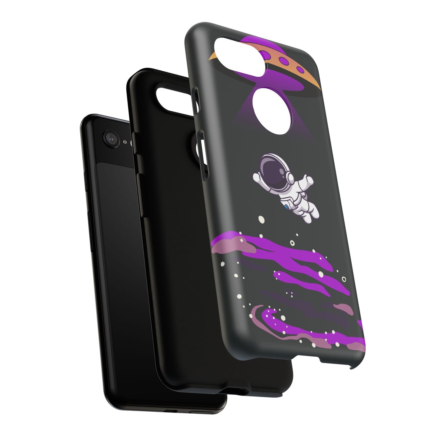 Black and Purple Minimalist Modern Space Phone Case