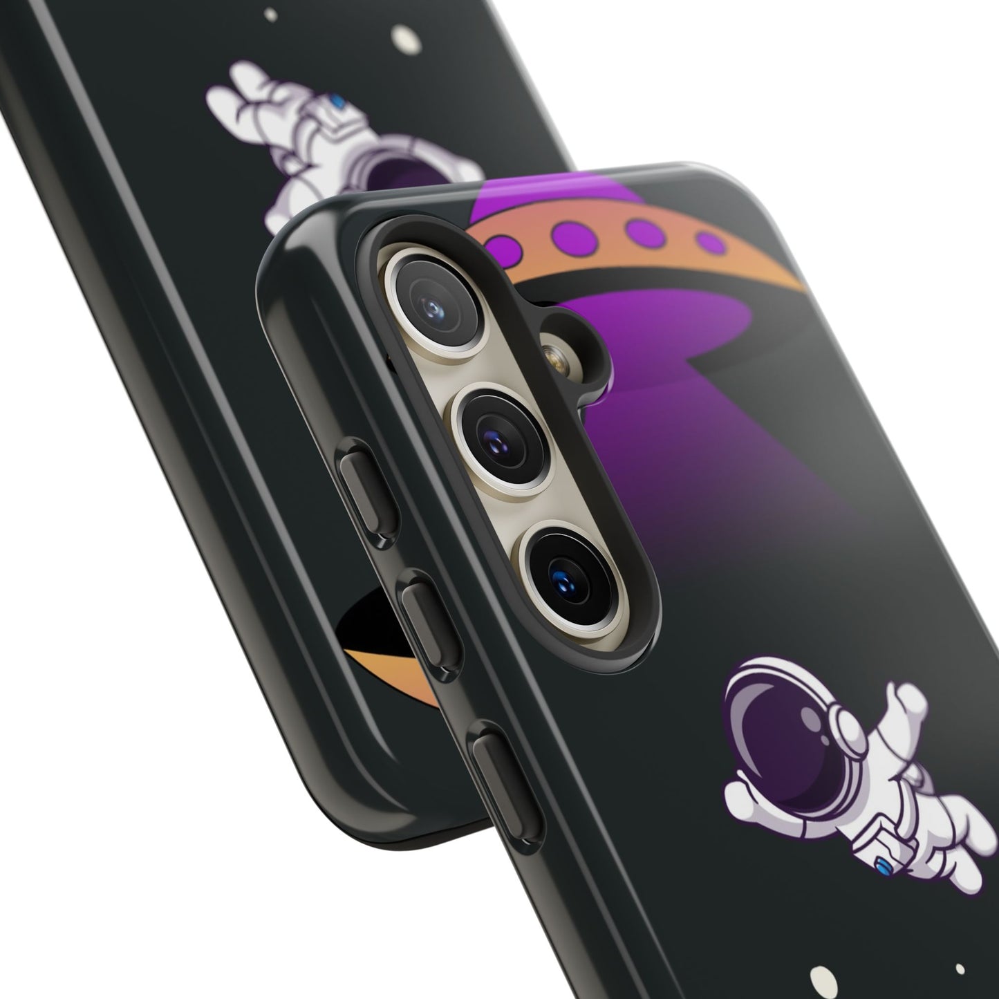 Black and Purple Minimalist Modern Space Phone Case