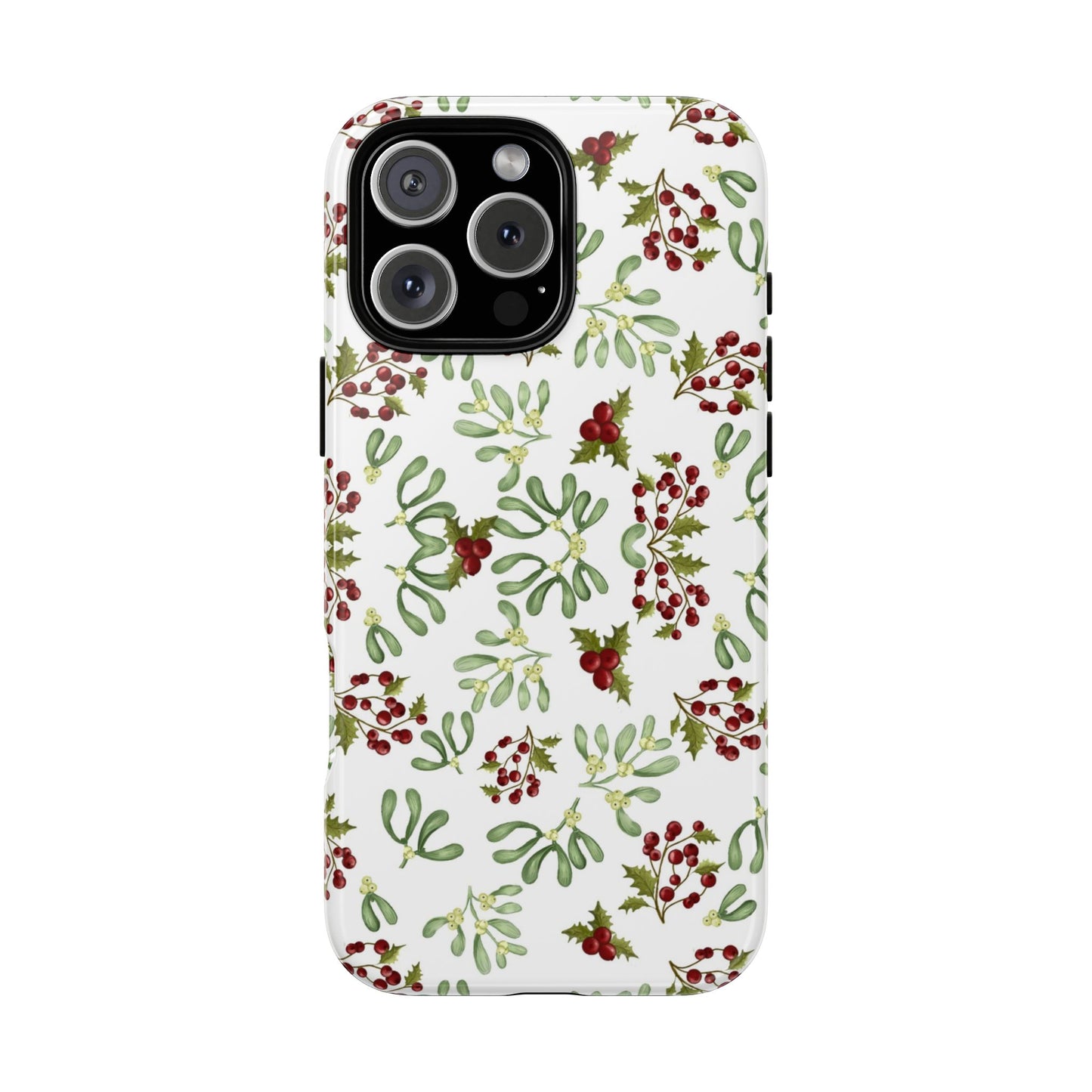 Red Green Watercolor Chriatmas Phone Case