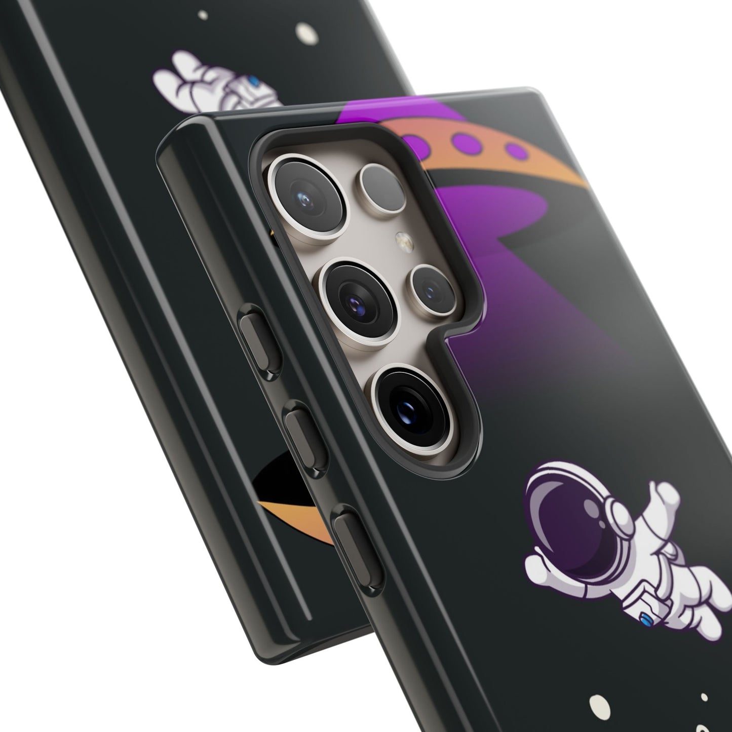Black and Purple Minimalist Modern Space Phone Case