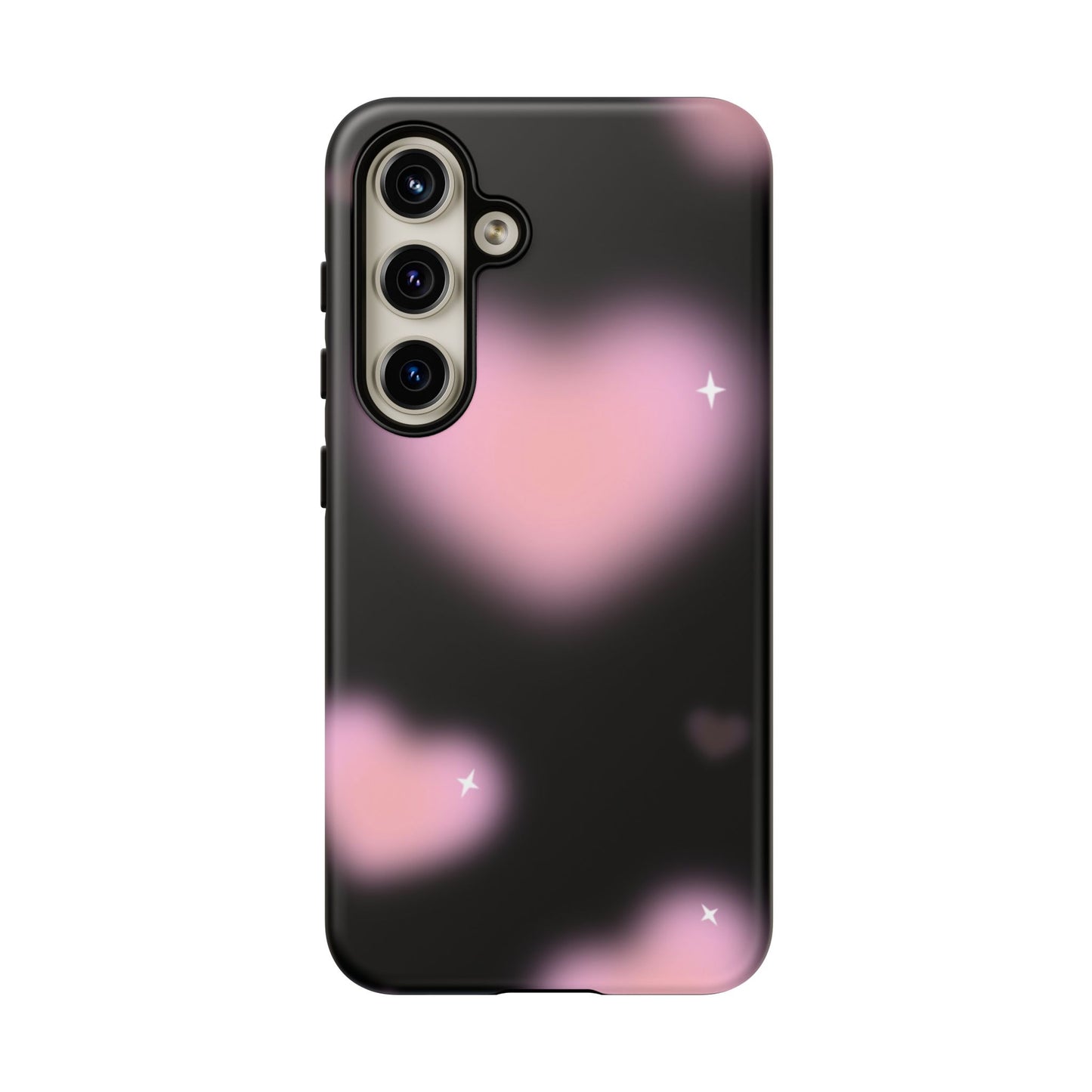Black and Pink Blurry Heart Phone Case