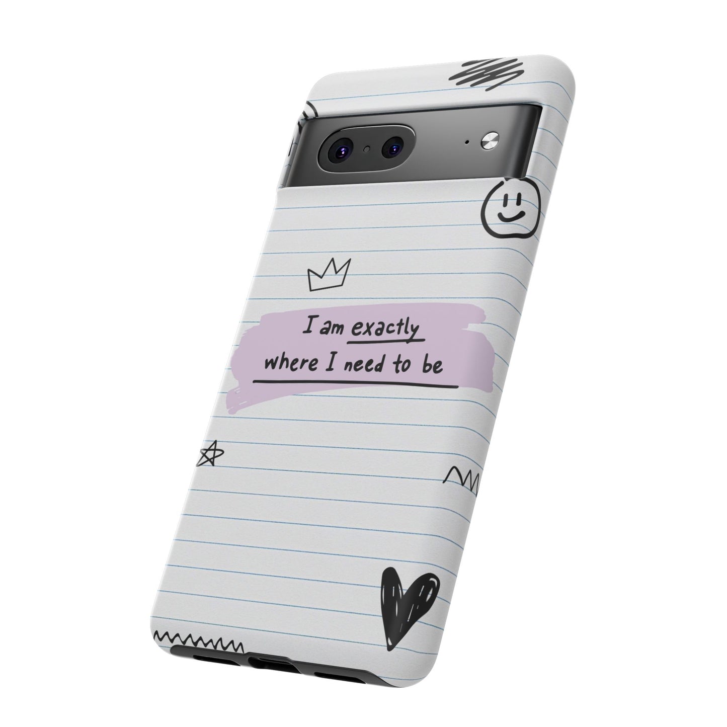 Self Affirmation Doodle Paper Phone Case