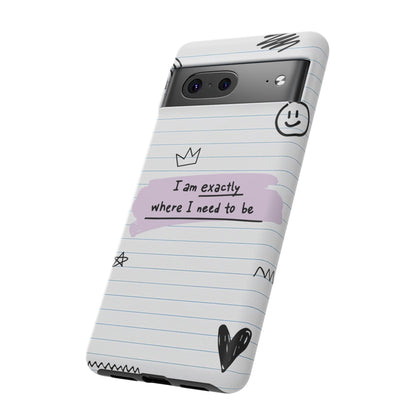 Self Affirmation Doodle Paper Phone Case