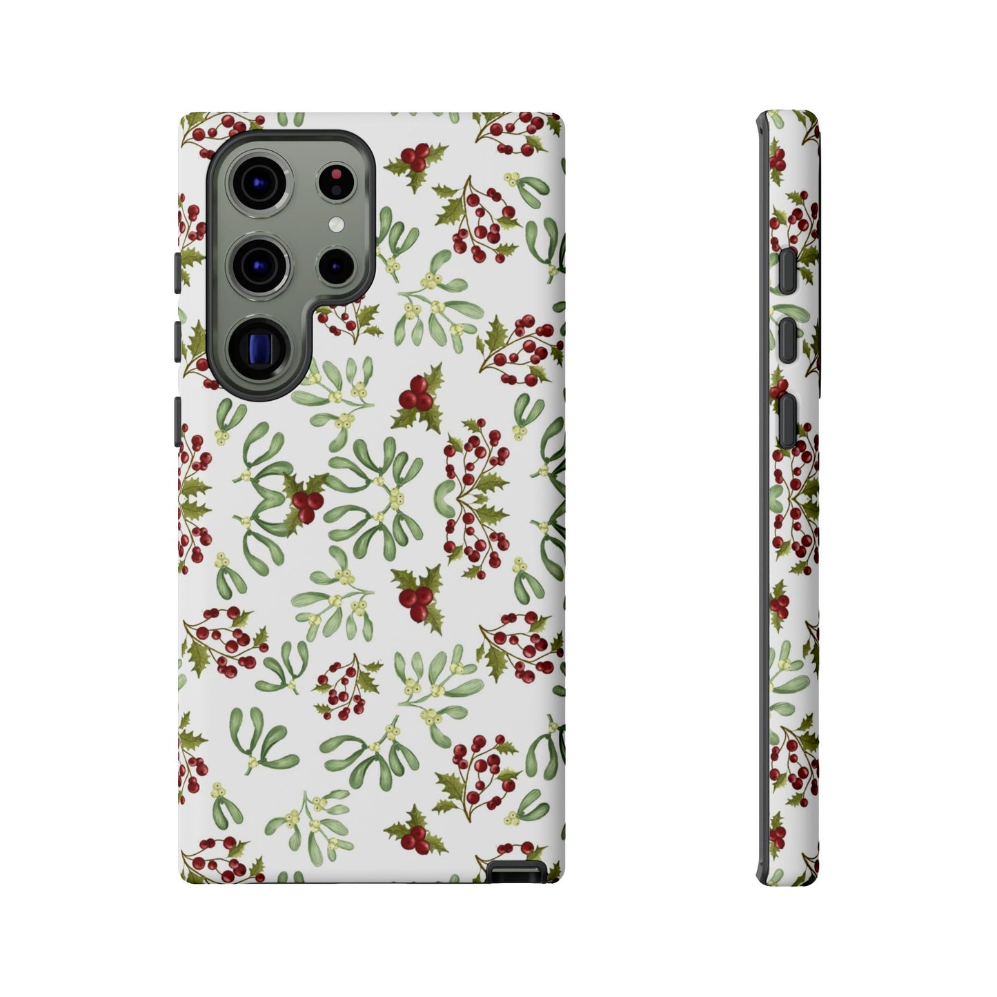 Red Green Watercolor Chriatmas Phone Case